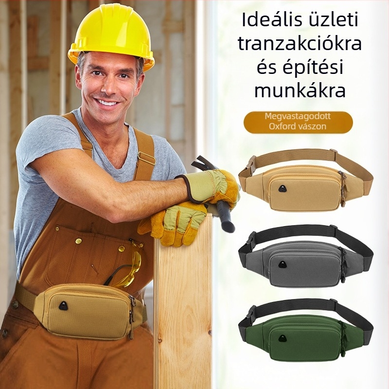 Sport derékpántos táska, vászon, uniszex, kültéri sportokra