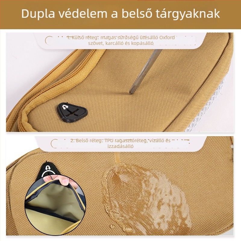 Sport derékpántos táska, vászon, uniszex, kültéri sportokra