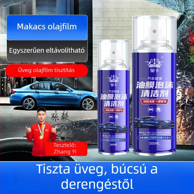 Első szélvédőre vonatkozó üveg zsíros film eltávolító habtisztító | Felületaktív anyag alapú | Márka Real Card | Élettartam 3 év | Minőségi szabvány 3655