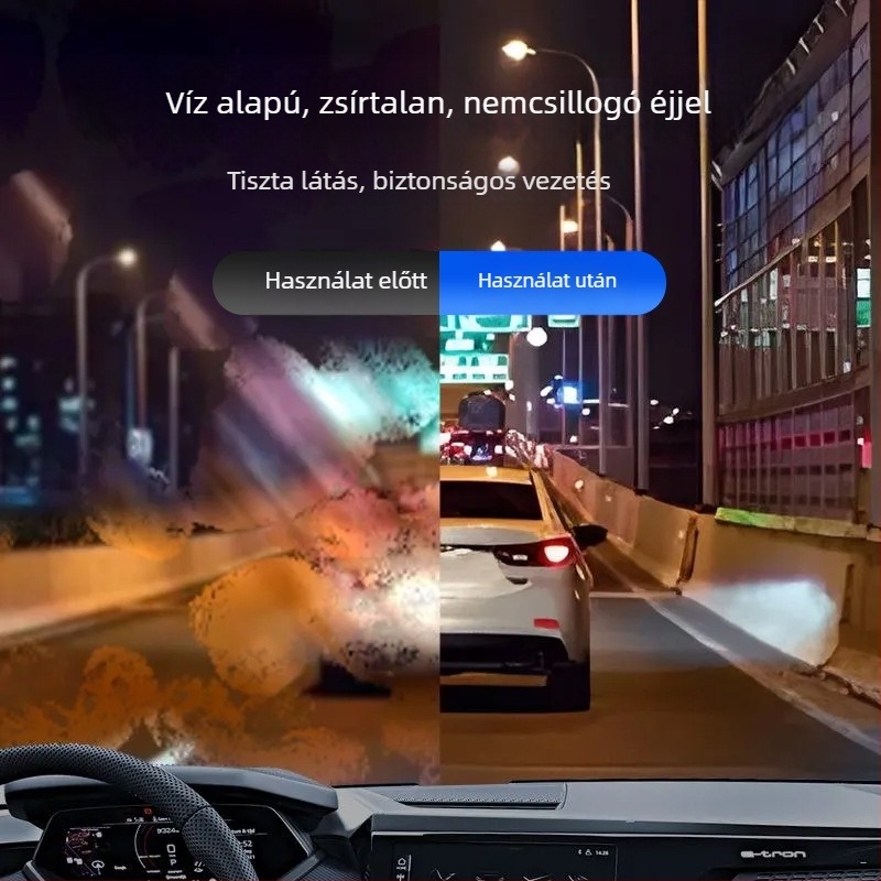 Első szélvédőre vonatkozó üveg zsíros film eltávolító habtisztító | Felületaktív anyag alapú | Márka Real Card | Élettartam 3 év | Minőségi szabvány 3655