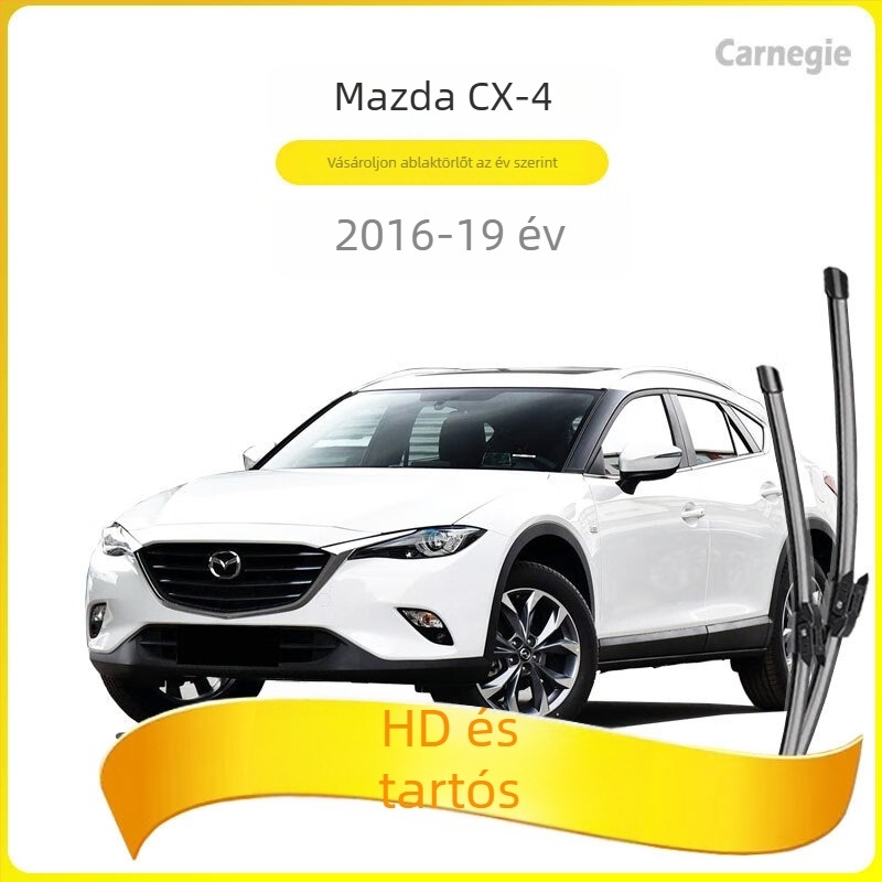 Keret nélküli ablaktörlő Mazda CX-4-hez, első és hátsó, gumiból, Snow soaring