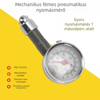 Keréknyomás-mérő, nagy pontosságú, hordozható, autó keréknyomás detektor