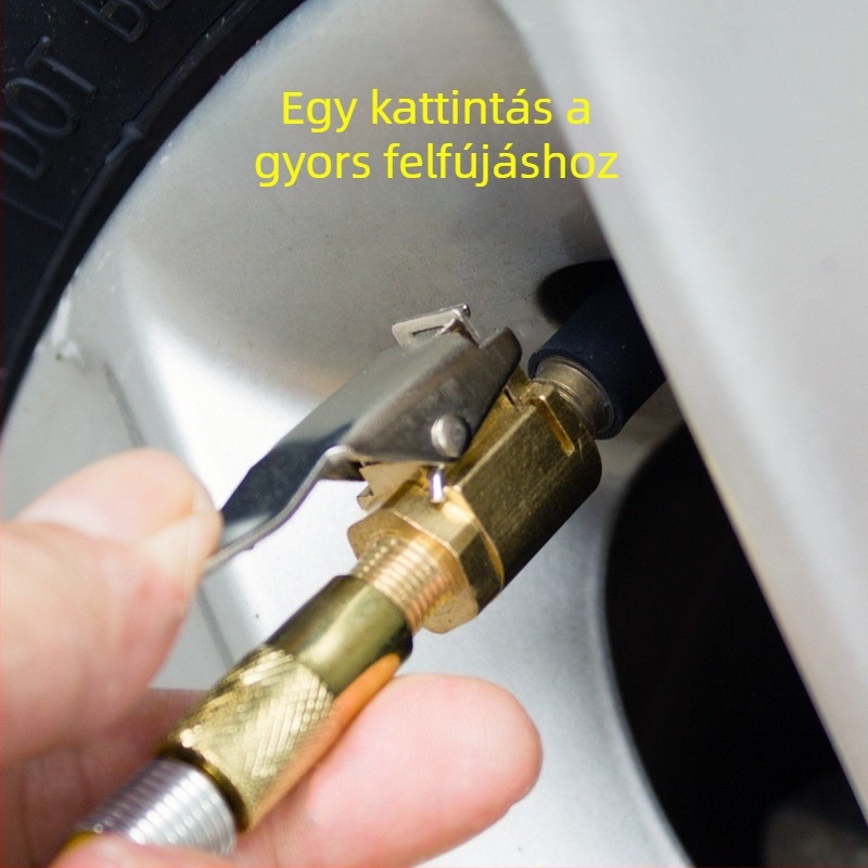 Autó pumpa adapter nyomáscsökkentő szeleppel - réztestű kivitel, 220W, 30 L/min, digitális kijelző