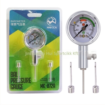 Pointeres labdanyomásmérő – fém kivitelben, futballhoz, kosárlabdához és röplabdához – bírói eszköz