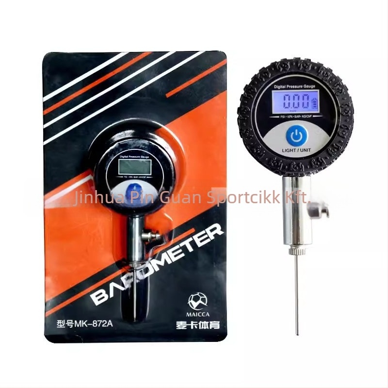 Pointeres labdanyomásmérő – fém kivitelben, futballhoz, kosárlabdához és röplabdához – bírói eszköz