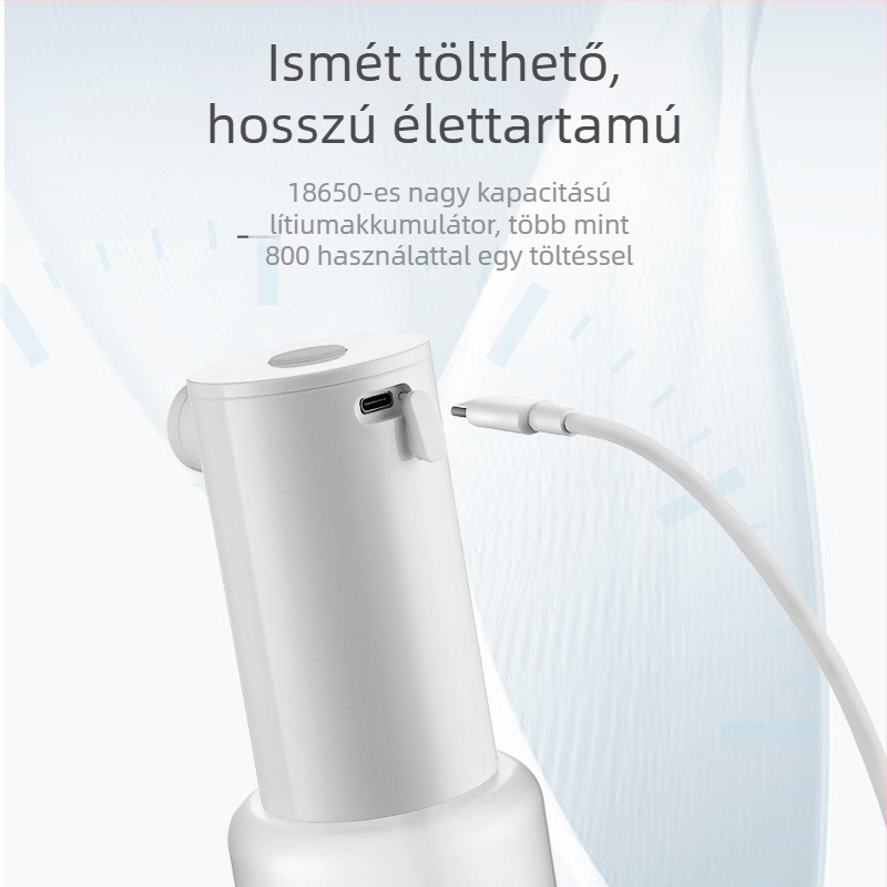 Automatikus habzó szappanadagoló, ABS anyag, 280 g, kézi nyomás működés, márka Aojiele