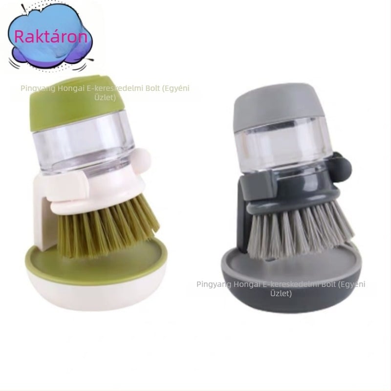 Kézi edény- és tálmosogatókefe szappanadagolóval, műanyagból, 2023