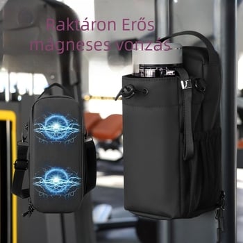Mágneses vízpalack övtáska fitneszhez – hordozható sportos tartó