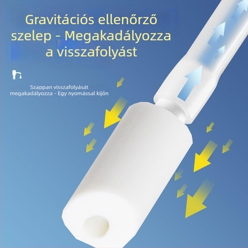 Konyhai szappanadagoló hosszabbító csővel – szilikon, ellenőrző szelep, kézi nyomás