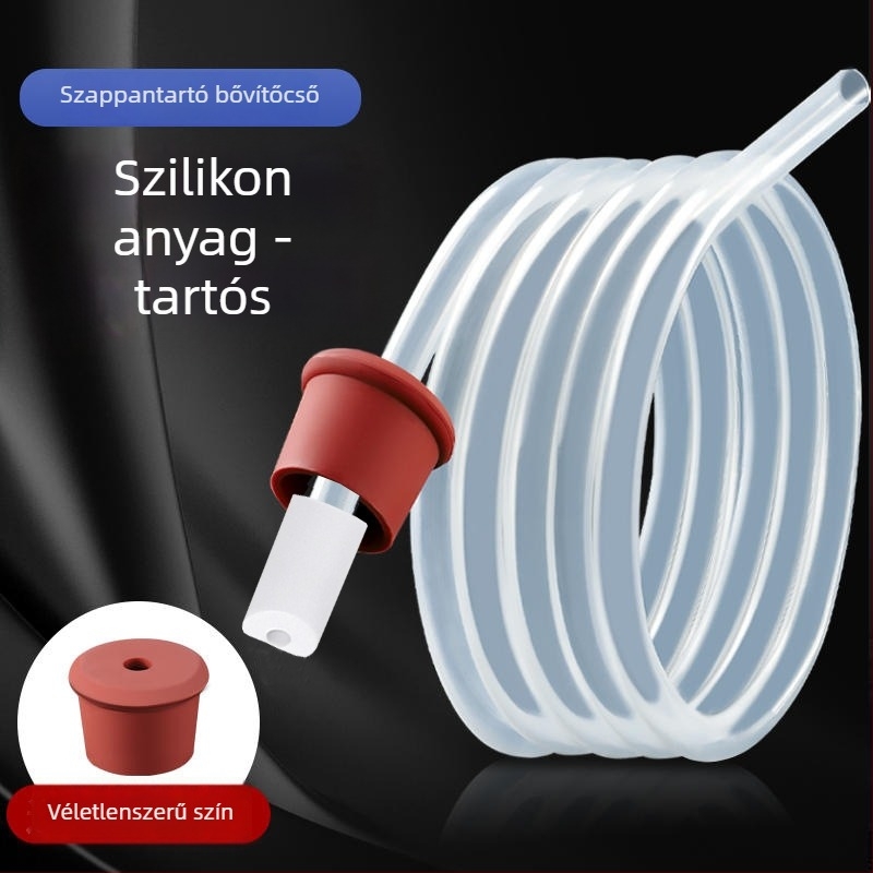 Konyhai szappanadagoló hosszabbító csővel – szilikon, ellenőrző szelep, kézi nyomás