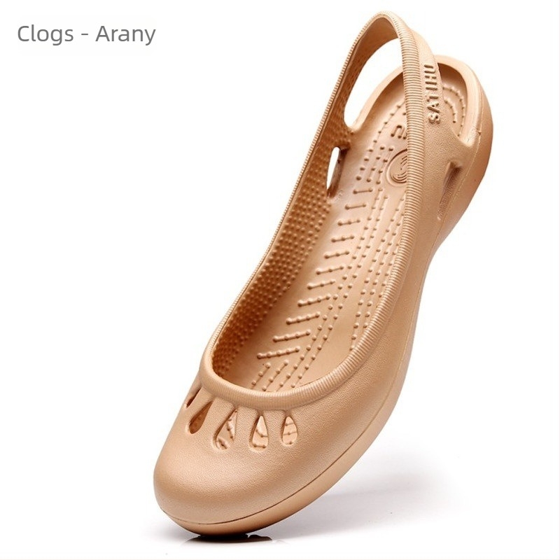 Női EVA szandál egyszínű felsőrésszel, könnyű, lapos talp, 0–3 cm talpvastagság, injektált talp technológia