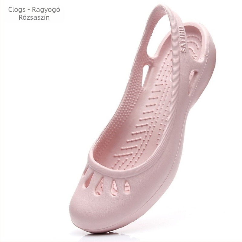 Női EVA szandál egyszínű felsőrésszel, könnyű, lapos talp, 0–3 cm talpvastagság, injektált talp technológia