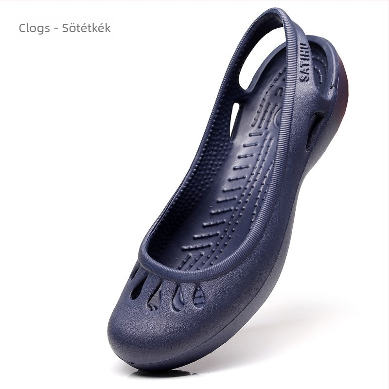 Női EVA szandál egyszínű felsőrésszel, könnyű, lapos talp, 0–3 cm talpvastagság, injektált talp technológia