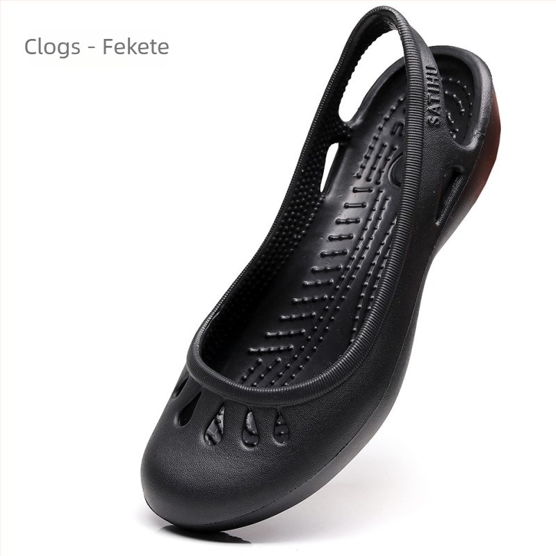 Női EVA szandál egyszínű felsőrésszel, könnyű, lapos talp, 0–3 cm talpvastagság, injektált talp technológia