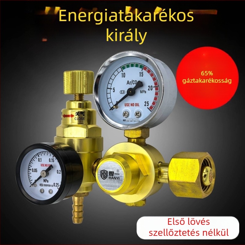 Argon ívhegesztéshez nyomásmérő és szabályozó — gaztakarékos, ütésálló