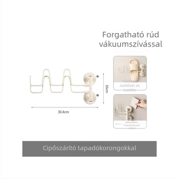 Fürdőszobai papucs- és törölközőtartó – falra szerelhető, fúrás nélkül