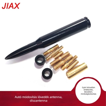 JIAX autórádió antenna, univerzális kompatibilitás, golyófejes kivitel, menetes telepítés, alumíniumötvözet