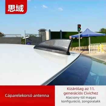 Autórádió antenna dísz Shark Fin Civic 2022 11. generációhoz – Típus: autórádió antenna; Szerelés: ragasztó; Kompatibilis: Civic 2022; Márka: Living in the Car