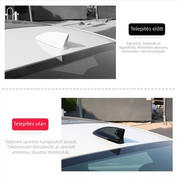 Autórádió antenna dísz Shark Fin Civic 2022 11. generációhoz – Típus: autórádió antenna; Szerelés: ragasztó; Kompatibilis: Civic 2022; Márka: Living in the Car