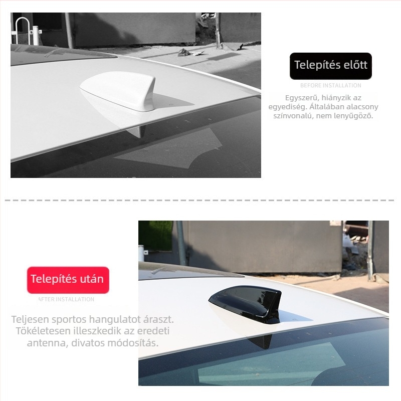 Autórádió antenna dísz Shark Fin Civic 2022 11. generációhoz – Típus: autórádió antenna; Szerelés: ragasztó; Kompatibilis: Civic 2022; Márka: Living in the Car