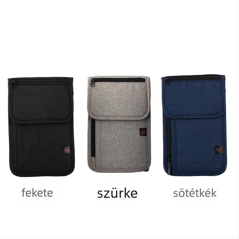 Nylon útlevél-tartó lopás elleni védelemmel, csalás elleni védelemmel, vízálló, kártyatartó rekeszek