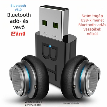 Autó Bluetooth vevő- és adó, USB és AUX kettős hangkimenet, BT 660 modell, 5V tápegység