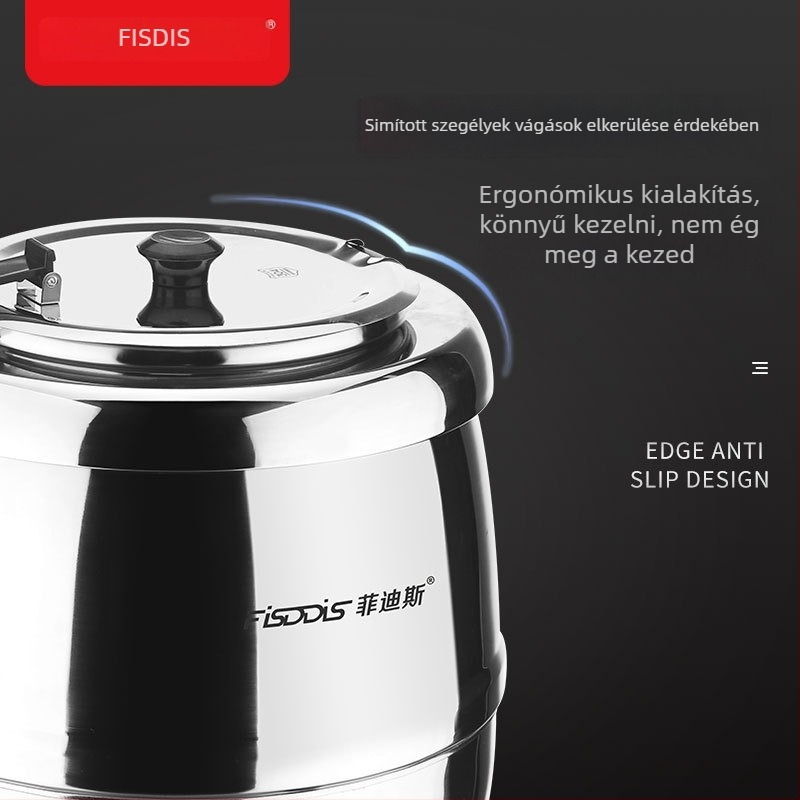 10L-es elektromos levesmelegítő büfé berendezéshez, szigetelt önkiszolgáló leveses üst hotelkonyhákhoz