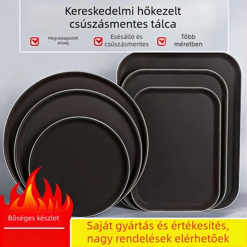 Szervírtálca, csúszásmentes gyantaanyagból, téglalap alakú, felülettechnológia 20213
