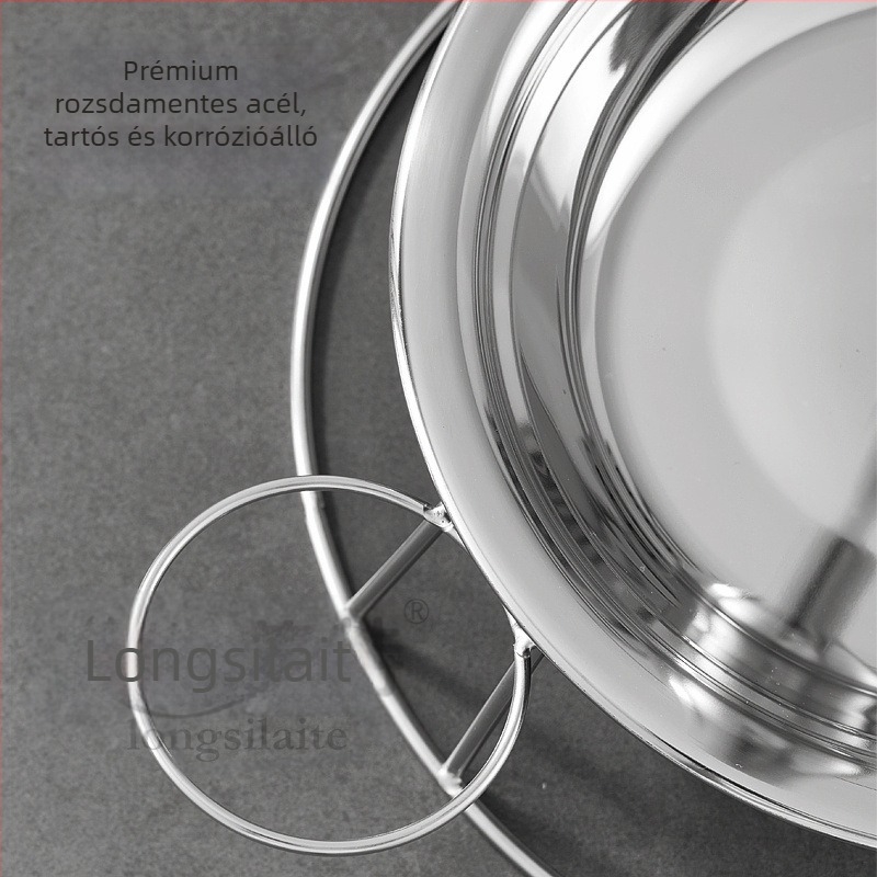 Rozsdamentes acélból készült sült csirkeállvány acélcső kerettel — Hanmey