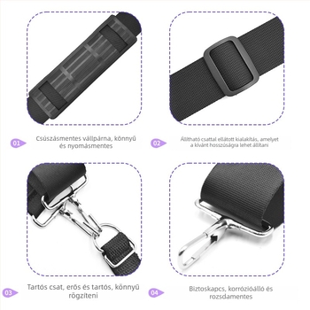 Állítható nylon vállheveder háztartási elektromos fúróhoz, crossbody-stílusú hátizsákpánt — Easy buckle
