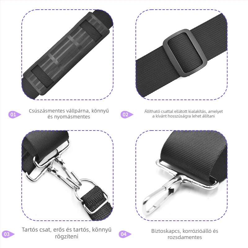 Állítható nylon vállheveder háztartási elektromos fúróhoz, crossbody-stílusú hátizsákpánt — Easy buckle