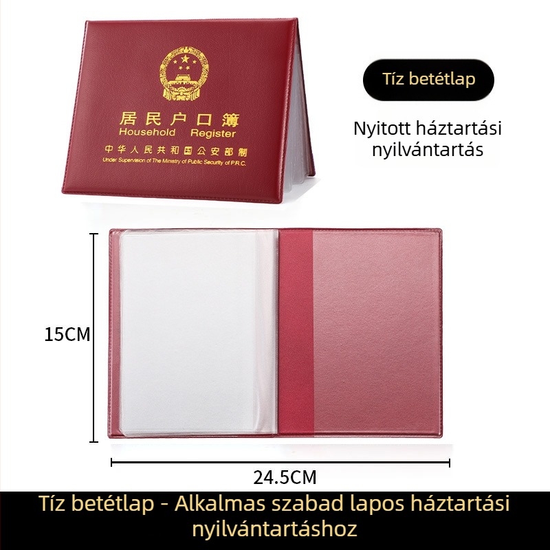 Yunlu Bőr Útlevél- és Dokumentumtartó, Uniszex, Egyszerű Mintázat