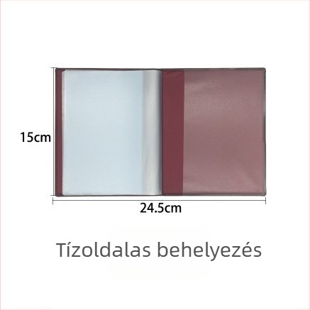 Háztartási regisztrációs könyv fedél, átlátszó PVC védőtok, uniszex, téli 2025, városi egyszerűség