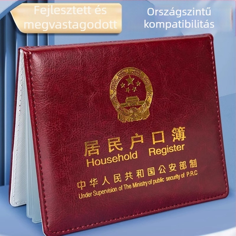 Háztartási regisztrációs könyv fedél, átlátszó PVC védőtok, uniszex, téli 2025, városi egyszerűség