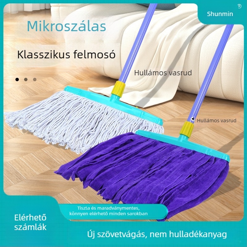 Shunmin padló mop vas és rozsdamentes acél rúddal, teherbírás >10 kg, bemutatva 2024-ben