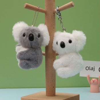 Koala plüss kulcstartó, aranyos rajzfilm-stílus, puha plüssanyag