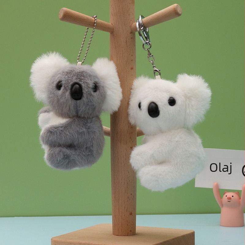 Koala plüss kulcstartó, aranyos rajzfilm-stílus, puha plüssanyag