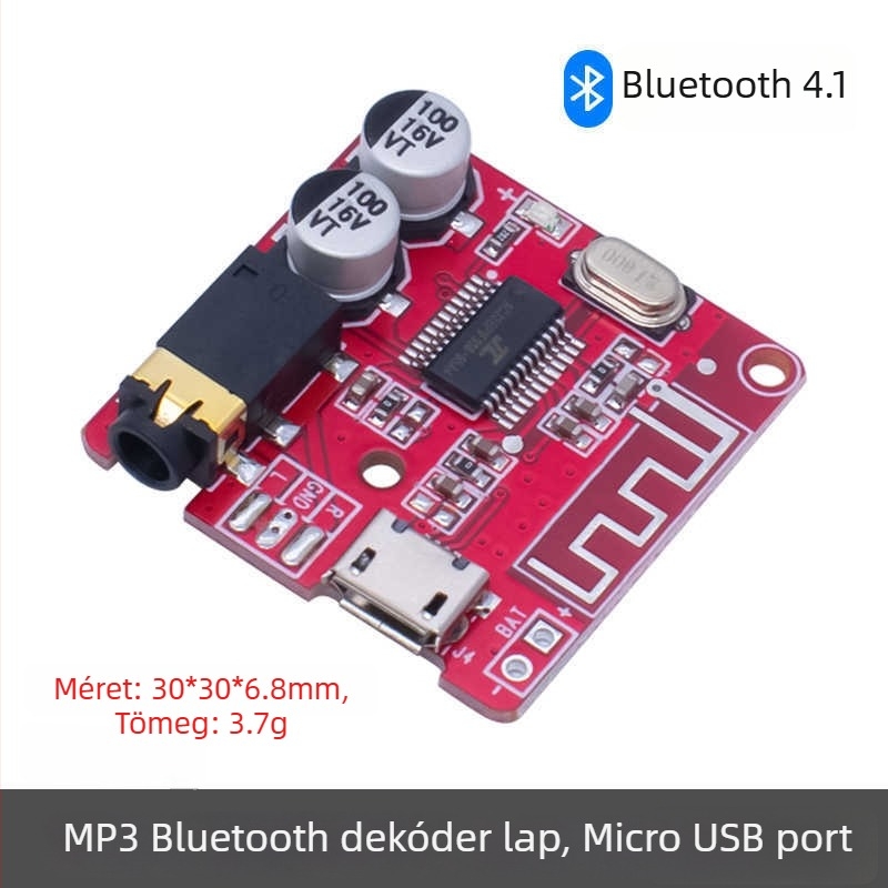 MP3 Bluetooth autóhang-dekóderpanel Type-C USB interfésszel, WAVGAT – szabványos átviteli teljesítmény