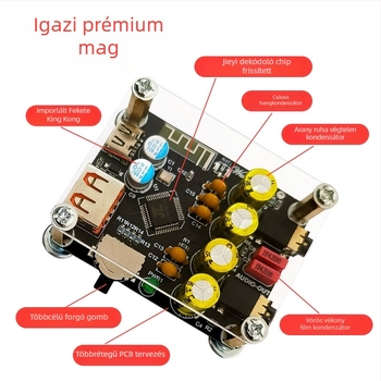 Autóba szánt Bluetooth az AUX vevő, USB/U-disk lejátszás, Hi-Fi audió dekóder, 5V tápegység, Modell ZK-PT2