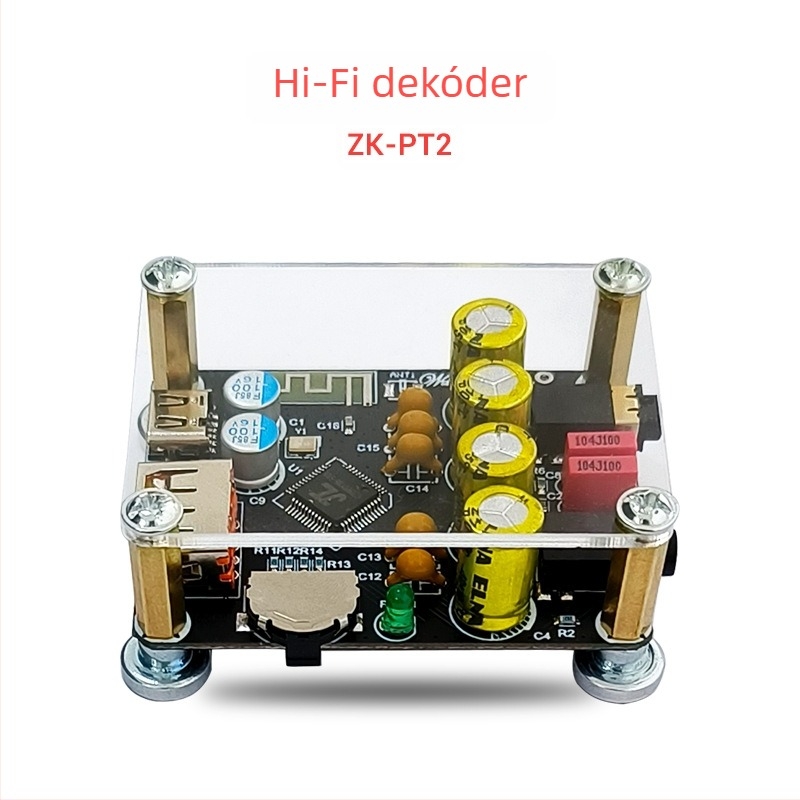 Autóba szánt Bluetooth az AUX vevő, USB/U-disk lejátszás, Hi-Fi audió dekóder, 5V tápegység, Modell ZK-PT2