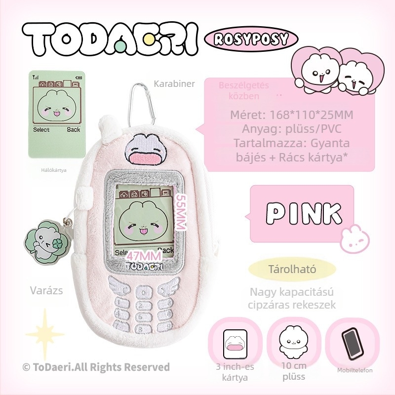 RosyPosy Nyuszi Ügynök Kártyatartó Medállal – Kisméretű Kártyakészlet, Ajándék Kollégáknak, Barátoknak, Gyerekeknek, Osztálytársaknak