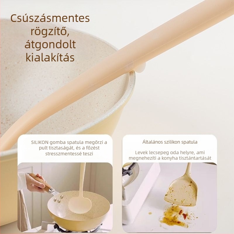 Szilikon gomba spatula sütéshez — tapadásmentes, hőálló, modern minimalist stílus
