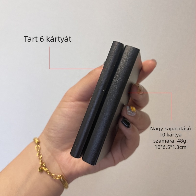 RFID kártyatartó – alumíniumötvözet + műanyag, egységes dizájn, uniszex, nyár 2024