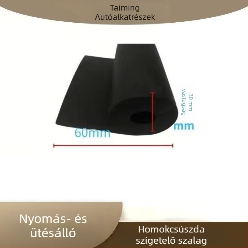 Teherautó tömítő profil, P-típusú, U-formájú hátsó ajtóhoz, 20 mm gumi szalag