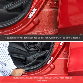 Autóajtó tömítőszalag hangszigeteléshez, dupla réteg, por- és zajcsökkentés, modell no41, eredeti gyári illesztés