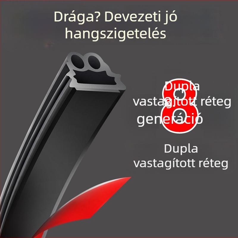 Autóajtó tömítőszalag hangszigeteléshez, dupla réteg, por- és zajcsökkentés, modell no41, eredeti gyári illesztés