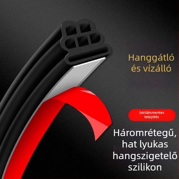 Gumi ajtó tömítőcsík, szilikon, kettős rétegű tömítés a B-oszlophoz, első motorházfedél és csomagtartó, GS380