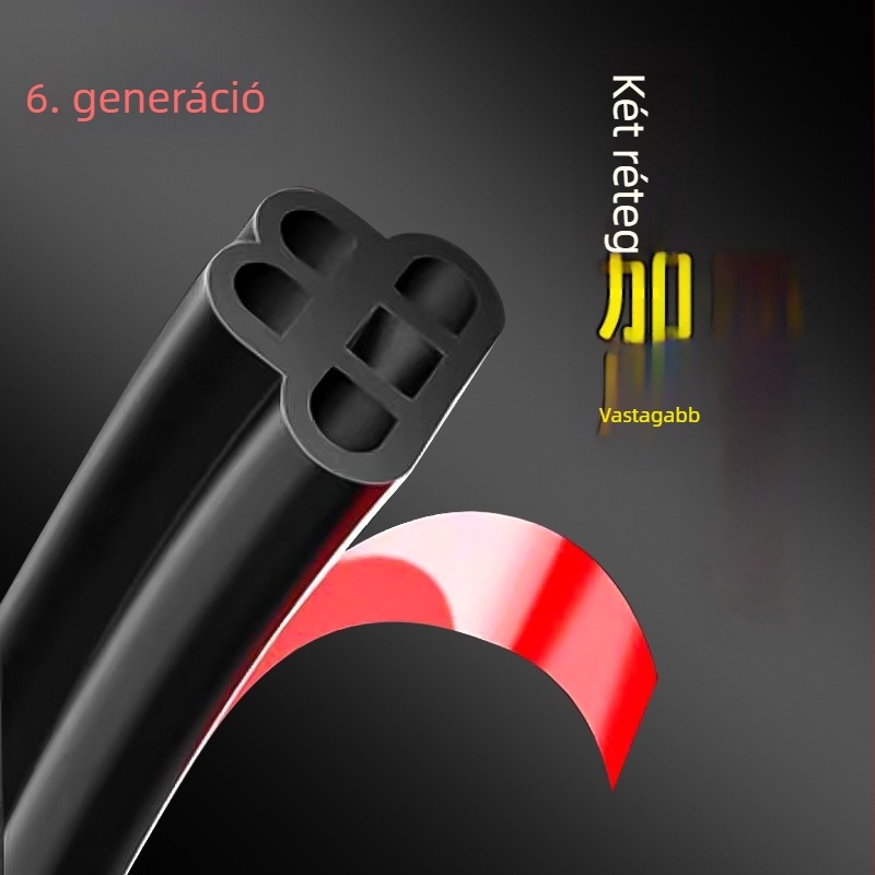 Gumi ajtó tömítőcsík, szilikon, kettős rétegű tömítés a B-oszlophoz, első motorházfedél és csomagtartó, GS380