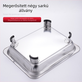 Rozsdamentes acél büfé sütő, négyszögletes, négy lábas dizájn, Pynos márka, testreszabható feldolgozás és logónyomtatás