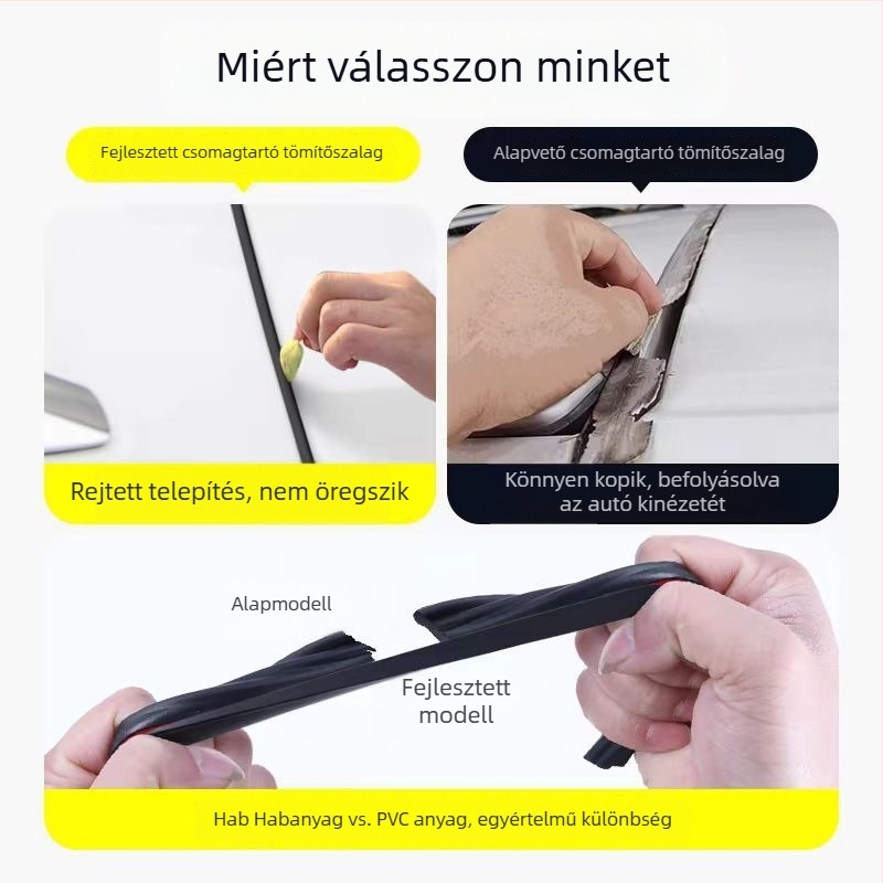Autócsomagtartó tömítőszalag – porvédő, hangszigetelő, kopásálló